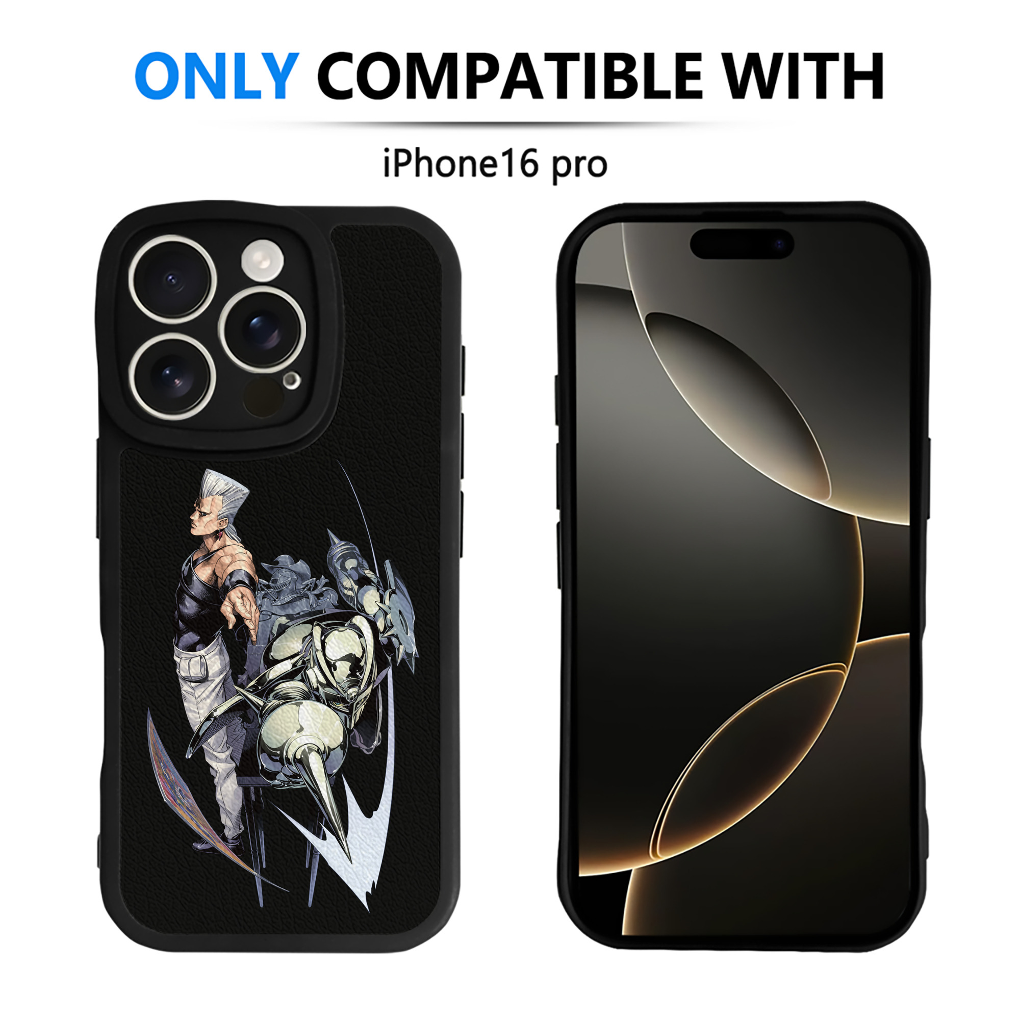 （画像用） ジョジョの奇妙な冒険 ジャン＝ピエール?ポルナレフ JoJo's Bizarre Adventure Jan Pierre Polnareff 【iPhone 16シリーズ対応】シリコンスマホケース（レザー調） 材質：シリコン